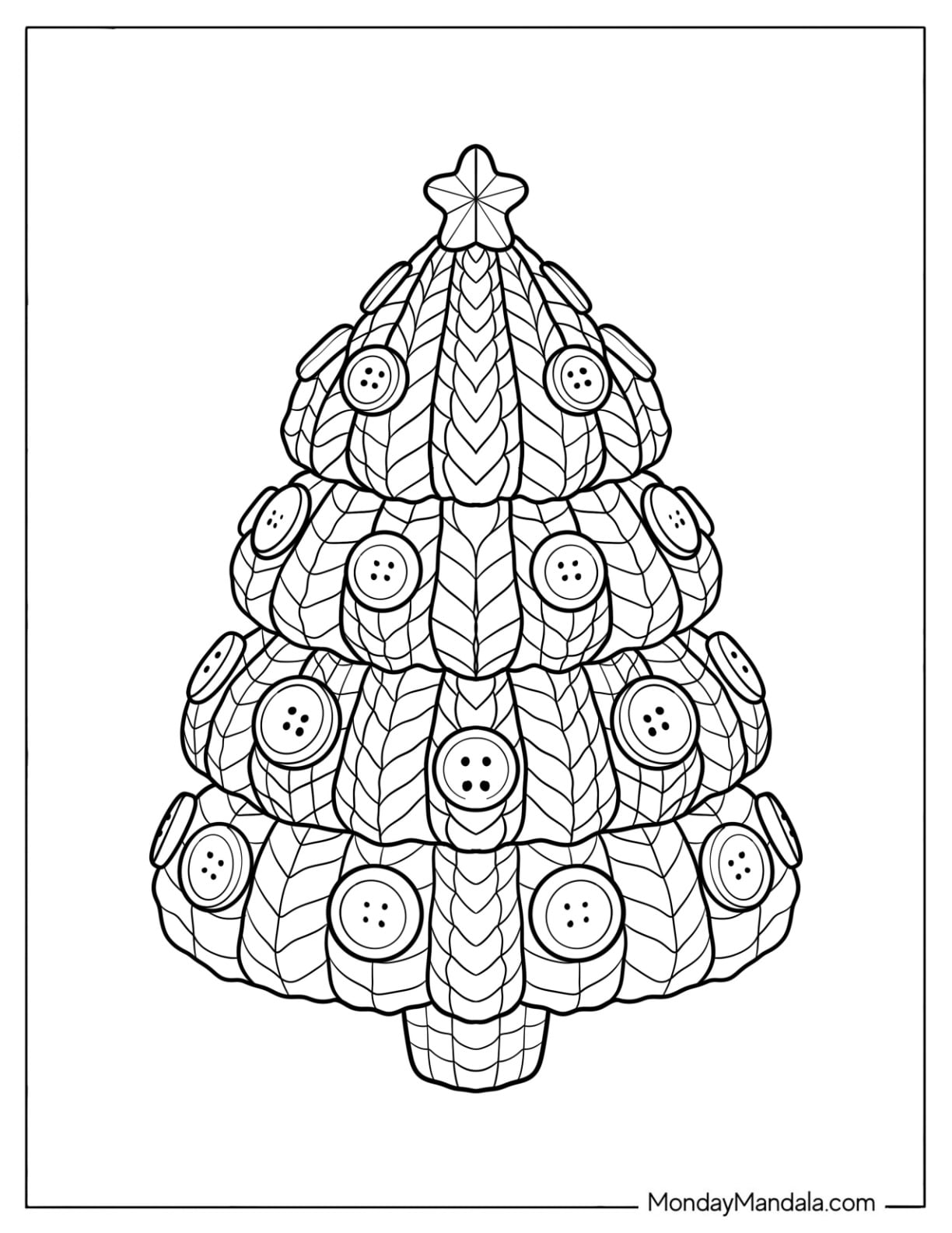 53 christmas tree coloring pages (free pdf printables)